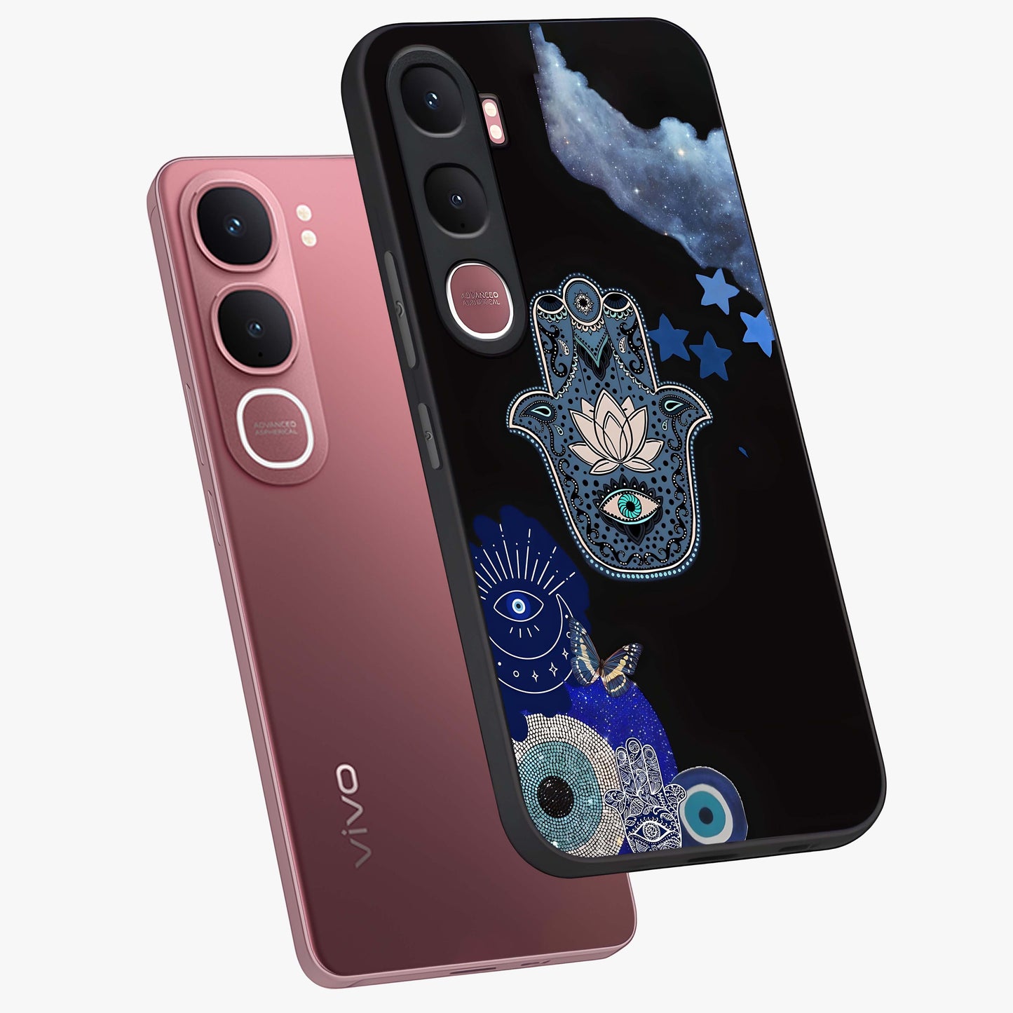 Mystic Hand Aura Glass Case displayed in angled mockup highlighting magical aura design with spiritual aesthetic style.