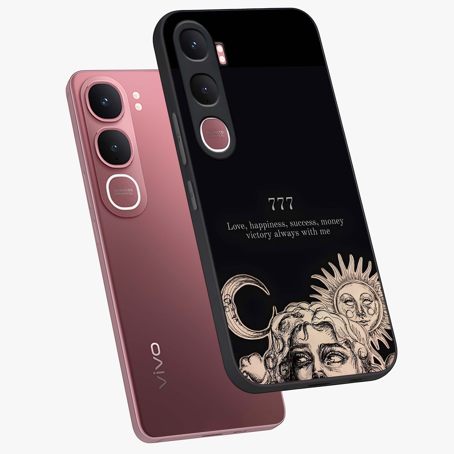 Mystic Victory Aura Glass Case displayed in angled mockup highlighting energetic aura design with bold mystical aesthetic.