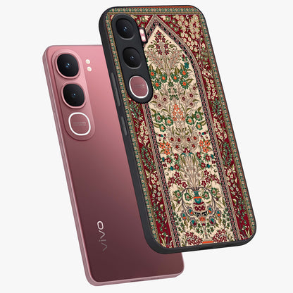 Persian Inspired Glass Case displayed in angled mockup highlighting intricate traditional design with elegant cultural aesthetic.