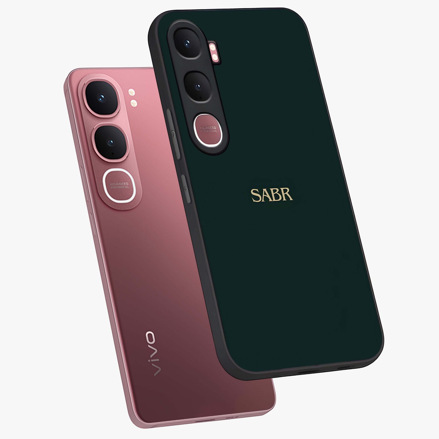 Sabr Minimal Patience Glass Case displayed in angled mockup highlighting simple inspirational design with clean aesthetic style.