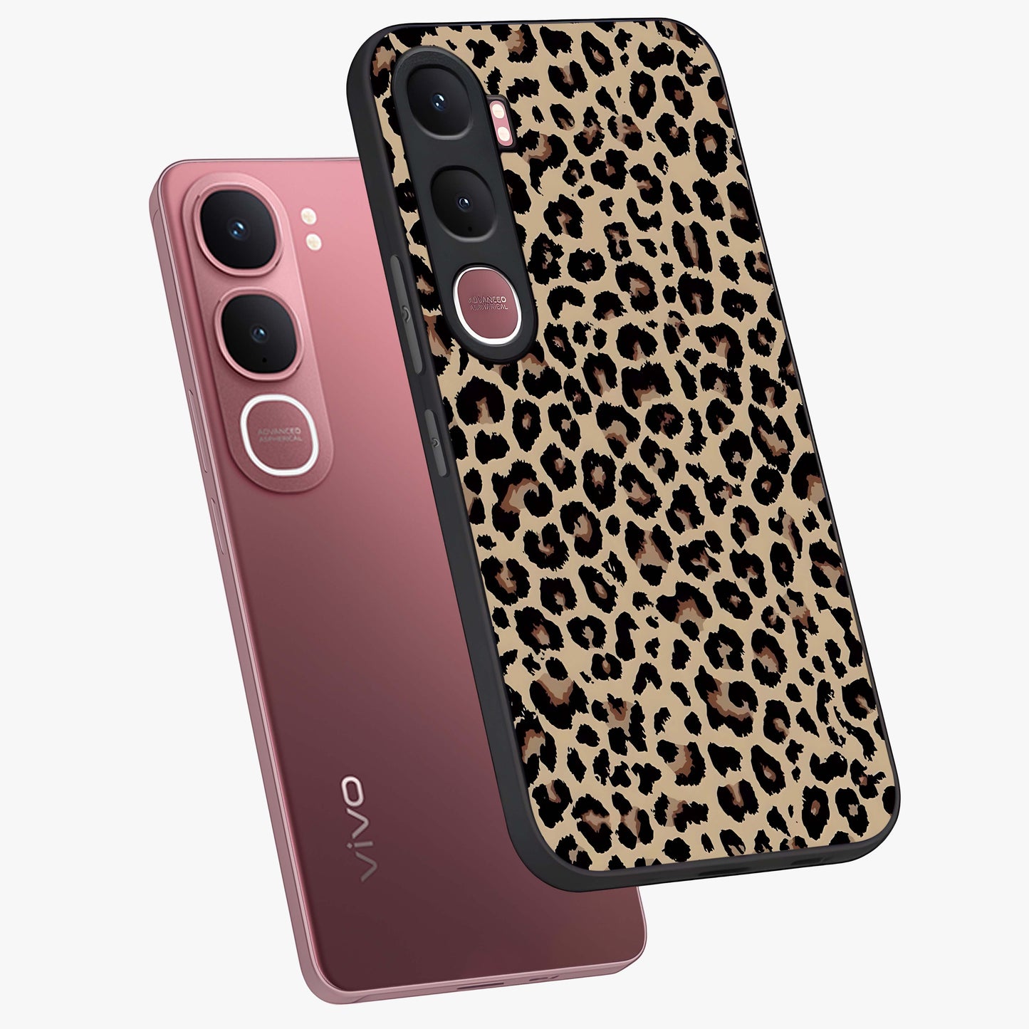Savage Chic Pattern Glass Case displayed in angled mockup highlighting bold fashion inspired design with chic aesthetic.