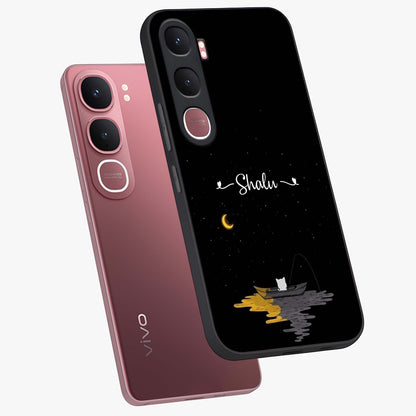 Silent Night Row Glass Case displayed in angled mockup highlighting peaceful evening design with dreamy night aesthetic.