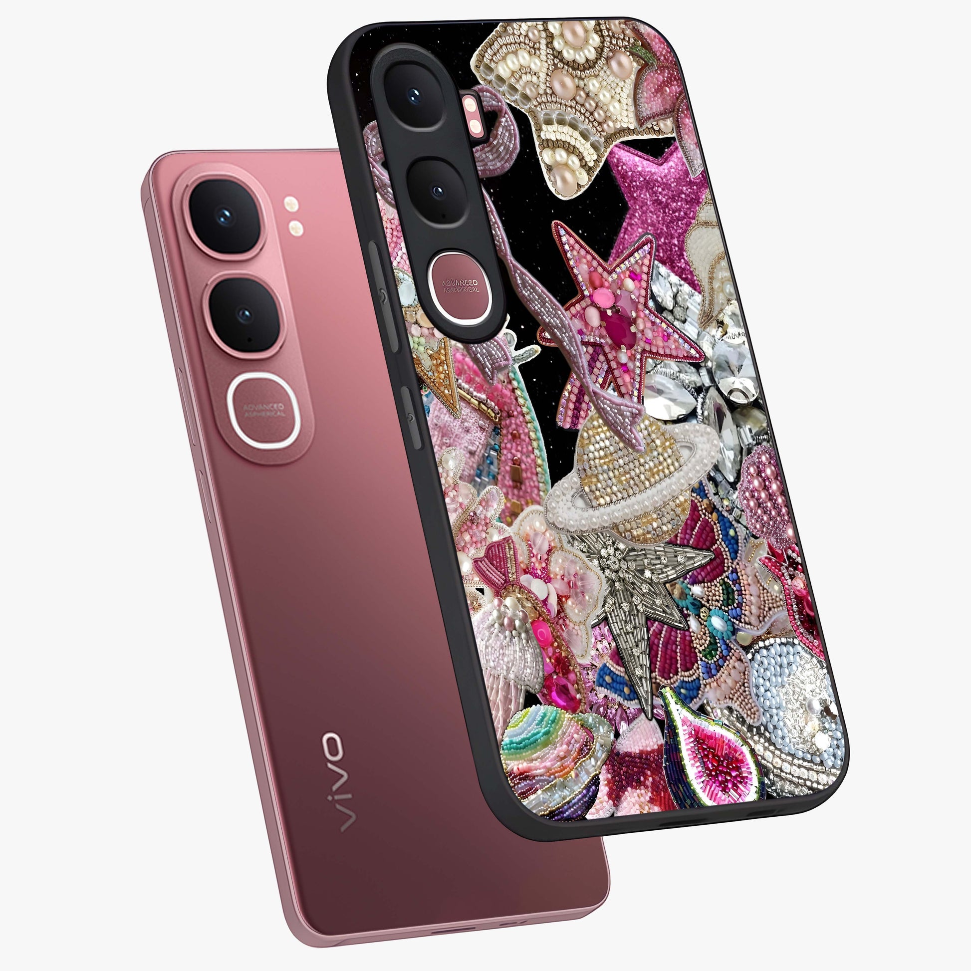 Starlit Jewel Dream Glass Case displayed in angled mockup highlighting glowing celestial jewel design with dreamy aesthetic.