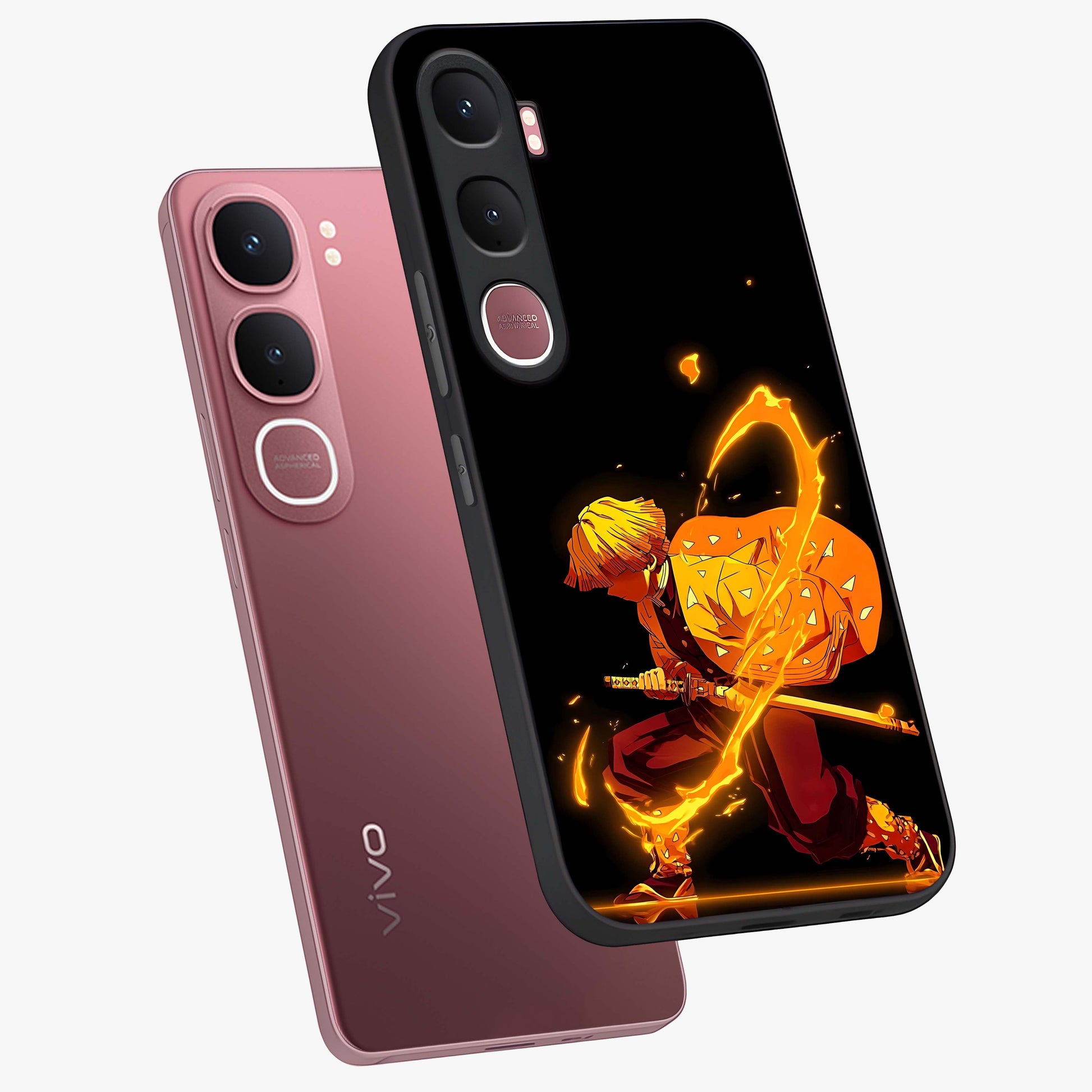 Thunder Flame Execution Glass Case displayed in angled mockup highlighting dramatic fire themed design with intense fantasy aesthetic.