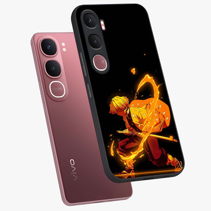 Thunder Flame Execution Glass Case displayed in angled mockup highlighting dramatic fire themed design with intense fantasy aesthetic.