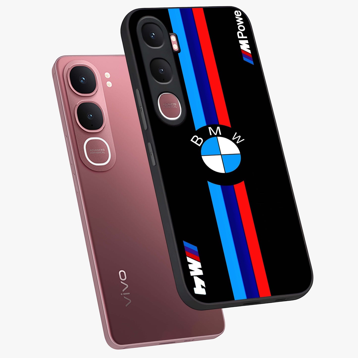 Turbo BMW Beast Glass Case displayed in angled mockup highlighting sleek racing car design with bold automotive aesthetic.