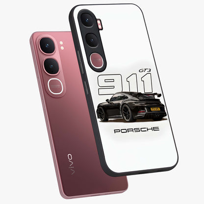Turbo Legacy Icon Glass Case displayed in angled mockup highlighting dynamic automotive design with performance aesthetic.