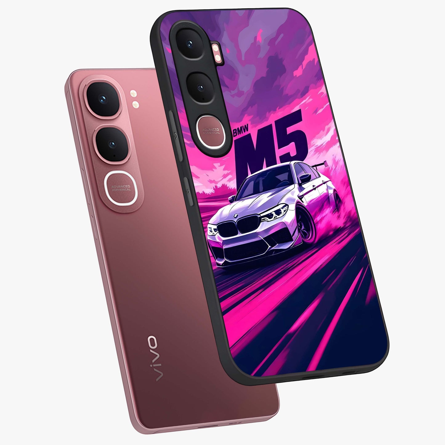 Velocity Drift Pulse Glass Case displayed in angled mockup highlighting dynamic drift design with sporty automotive aesthetic.