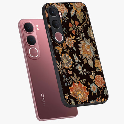 Vintage Floral Dream Glass Case displayed in angled mockup highlighting elegant vintage flower design with soft aesthetic style.