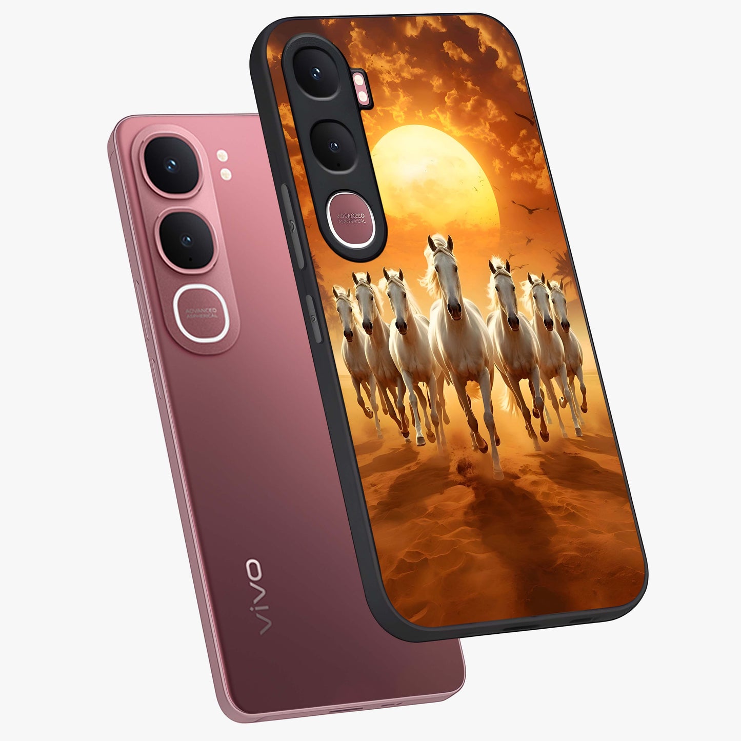 Wild Sunset Majesty Glass Case displayed in angled mockup highlighting vibrant sunset sky design with scenic aesthetic.