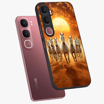 Wild Sunset Majesty Glass Case displayed in angled mockup highlighting vibrant sunset sky design with scenic aesthetic.
