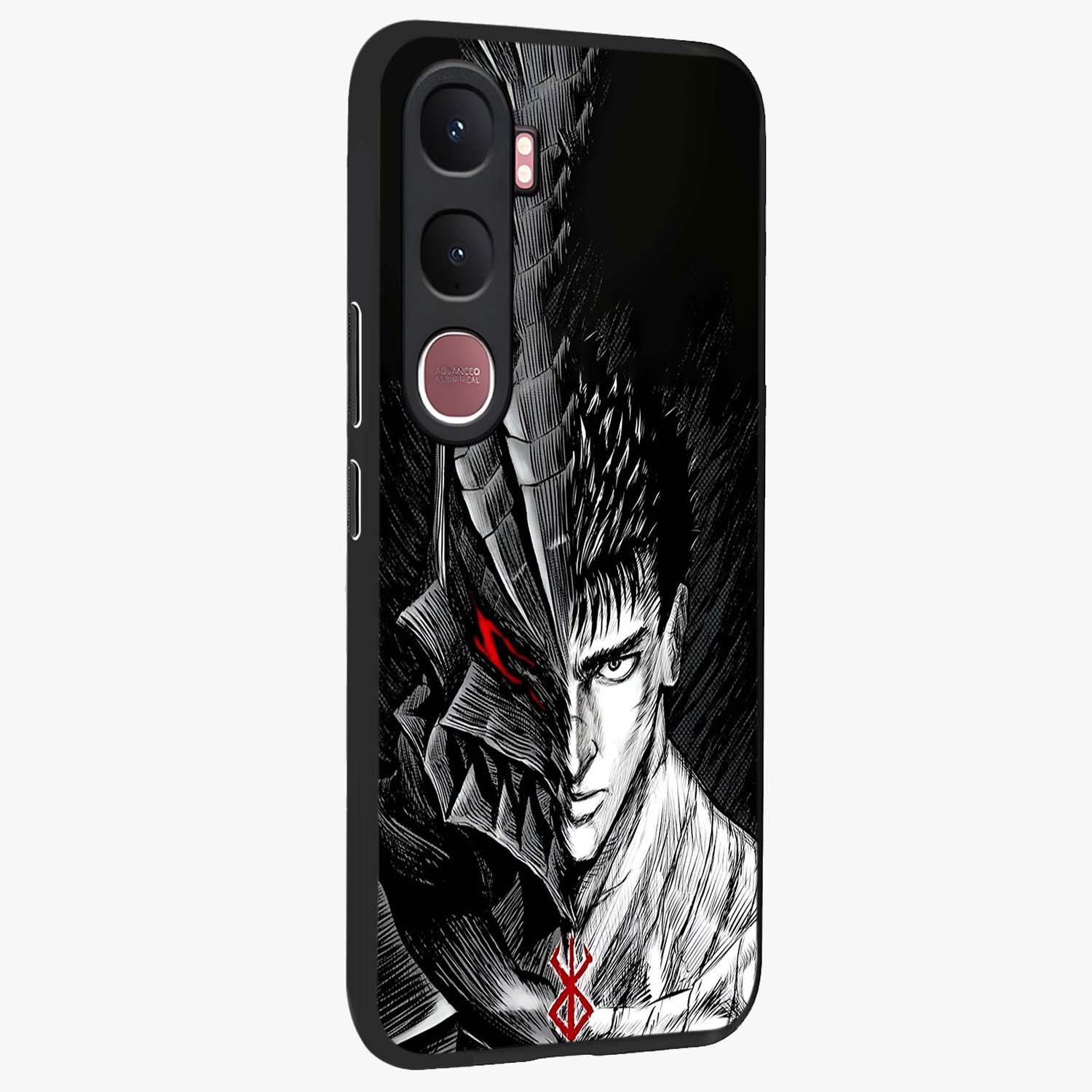 Berserker Blood Oath Glass Case upright view showcasing intense warrior aesthetic with dramatic artistic style.
