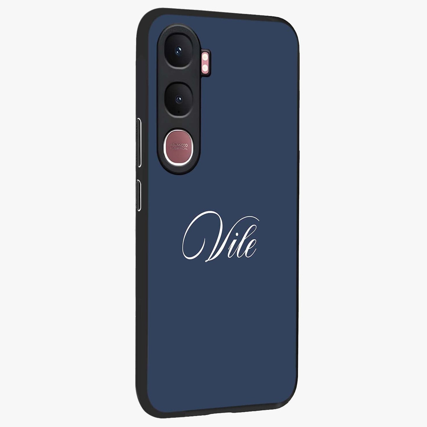 Blue Vintage Floral Pattern Glass Case displayed in angled mockup highlighting classic blue floral pattern and retro aesthetic design.
