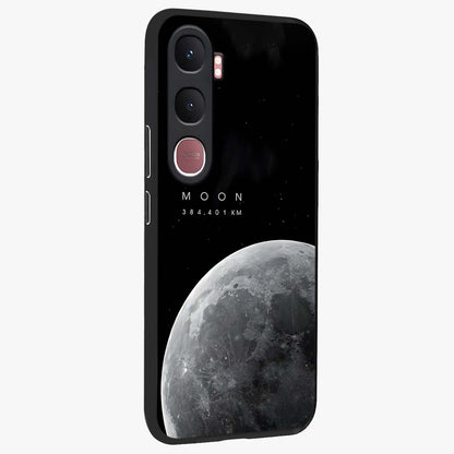 Cosmic Moon Glow Glass Case upright view showcasing luminous moon illustration with dreamy cosmic style.