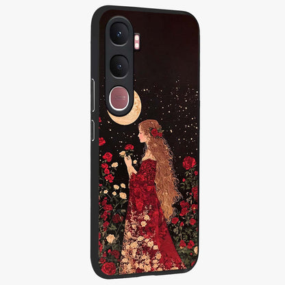 Crimson Dreams Glass Case upright view showcasing dreamy red toned artwork with modern aesthetic style.