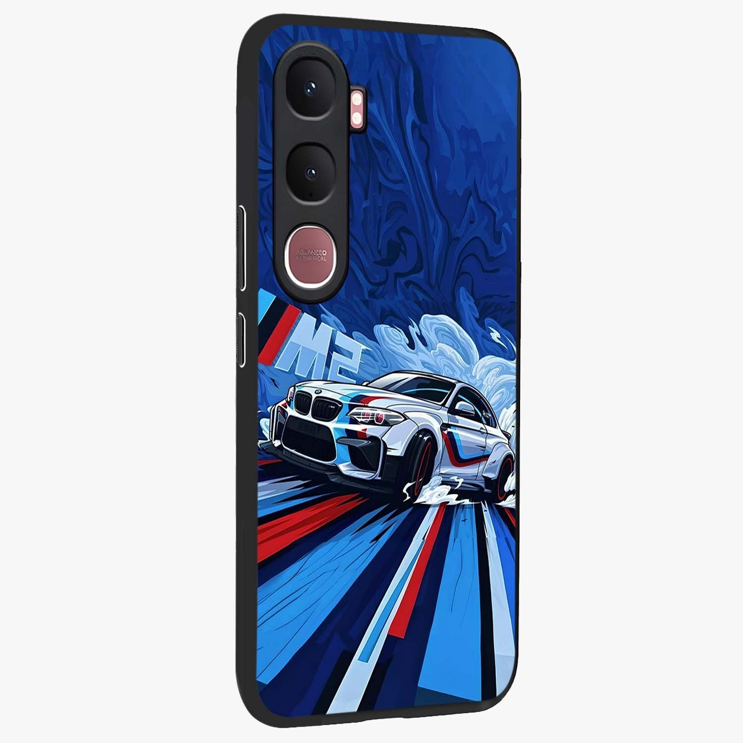 Drift Power Rush Glass Case upright view showcasing high speed racing artwork with bold automotive theme.