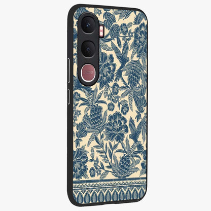 Heirloom Wild Bloom Glass Case upright view showcasing delicate wildflower artwork with timeless floral theme.