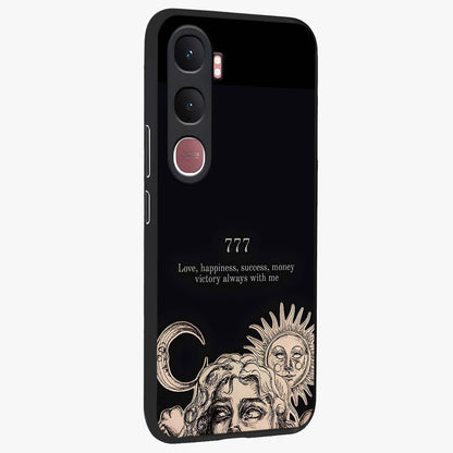Mystic Victory Aura Glass Case upright view showcasing powerful victory themed artwork with spiritual energy vibe.