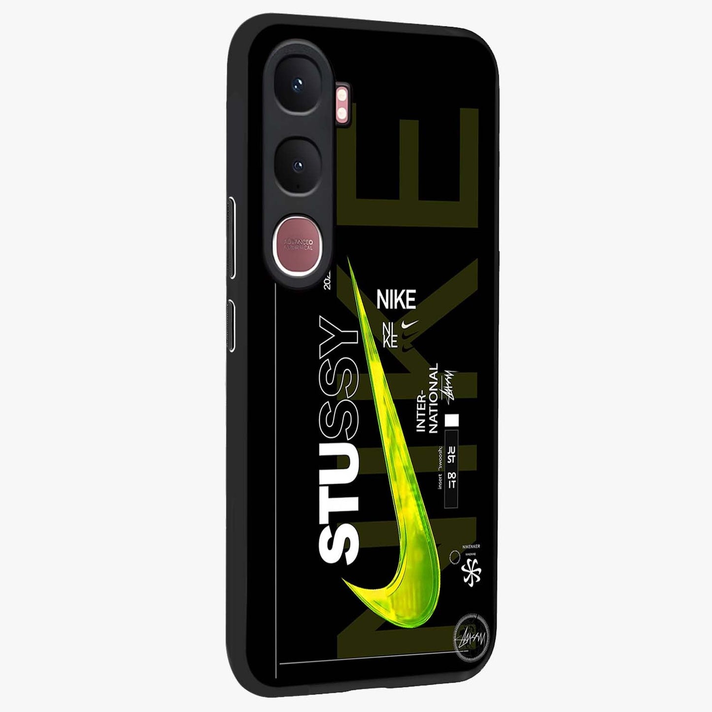 Neon Street Edition Glass Case upright view showcasing colorful neon artwork with modern street culture theme.