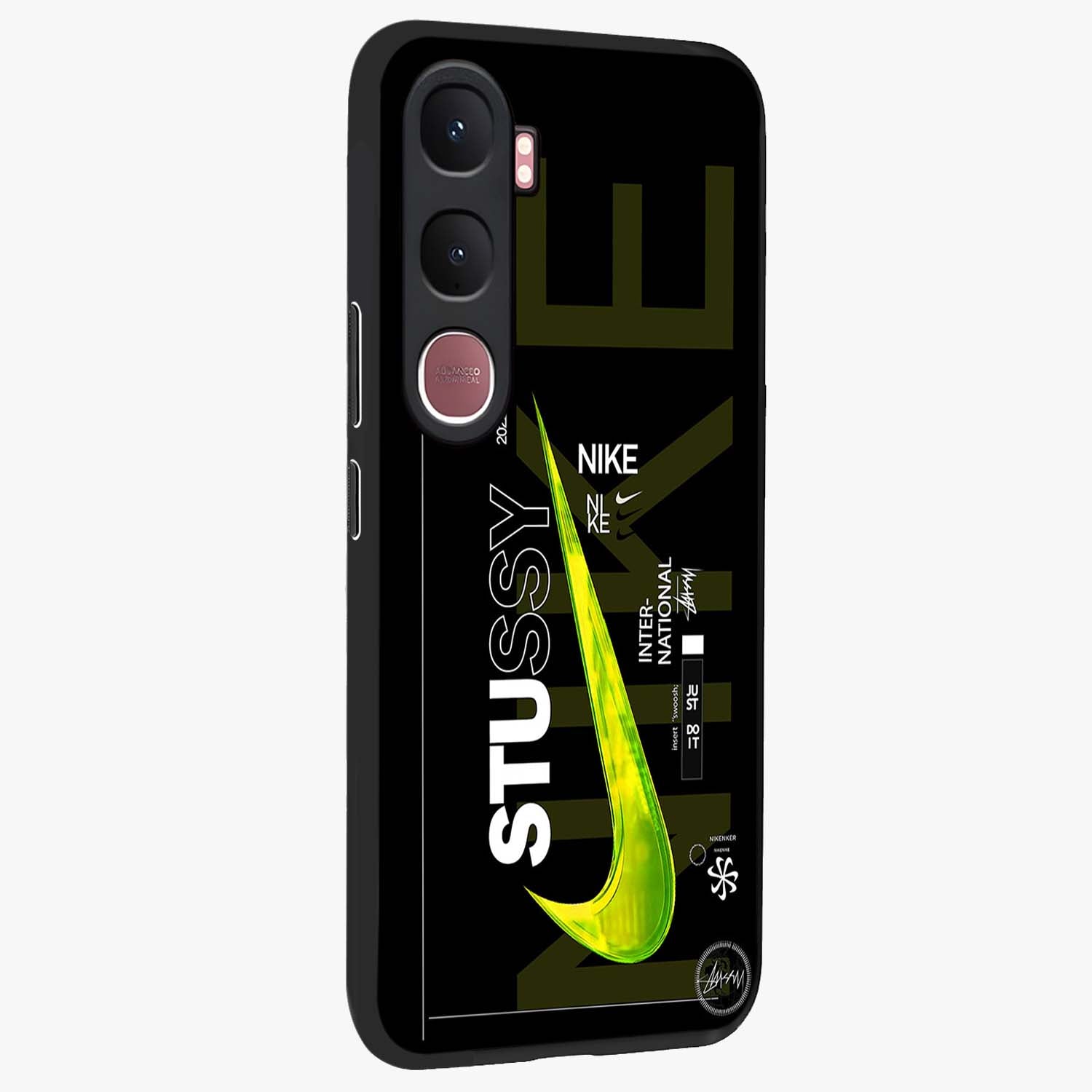 Neon Street Edition Glass Case upright view showcasing colorful neon artwork with modern street culture theme.
