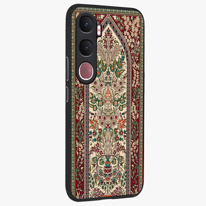Persian Inspired Glass Case upright view showcasing decorative Persian artwork with rich heritage theme.