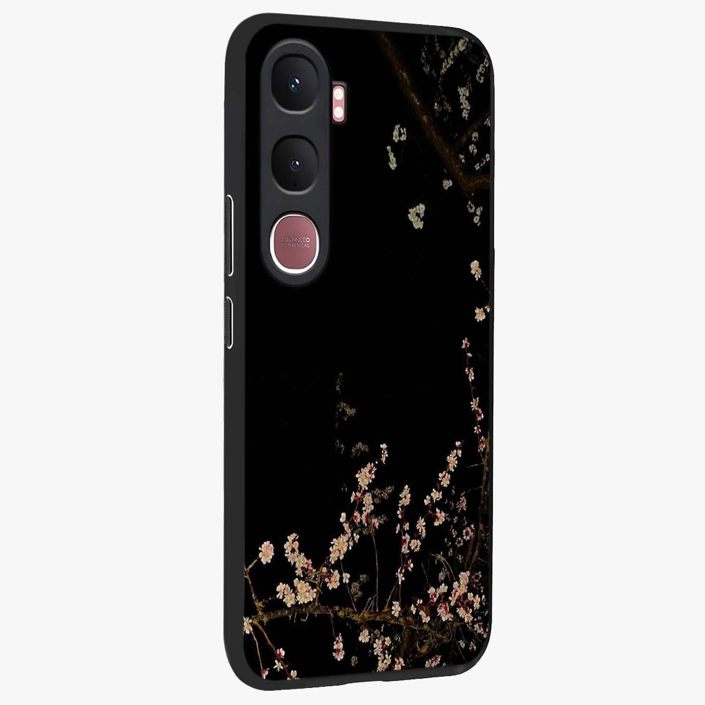 Petal Moon Light With Custom Name Glass Case upright view showcasing elegant floral moon artwork with personalized aesthetic.