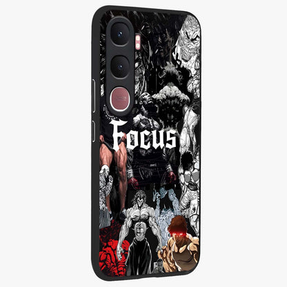 Relentless Power Focus Glass Case upright view showcasing strong inspirational artwork with powerful focus theme.