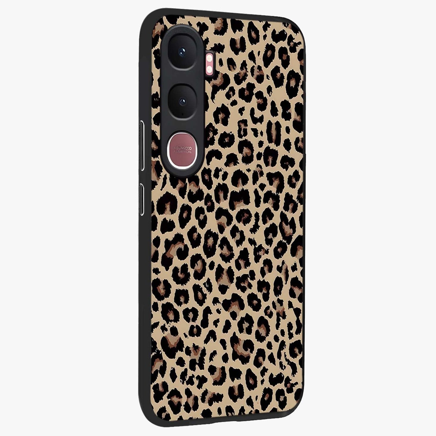 Savage Chic Pattern Glass Case upright view showcasing trendy decorative artwork with edgy fashion theme.