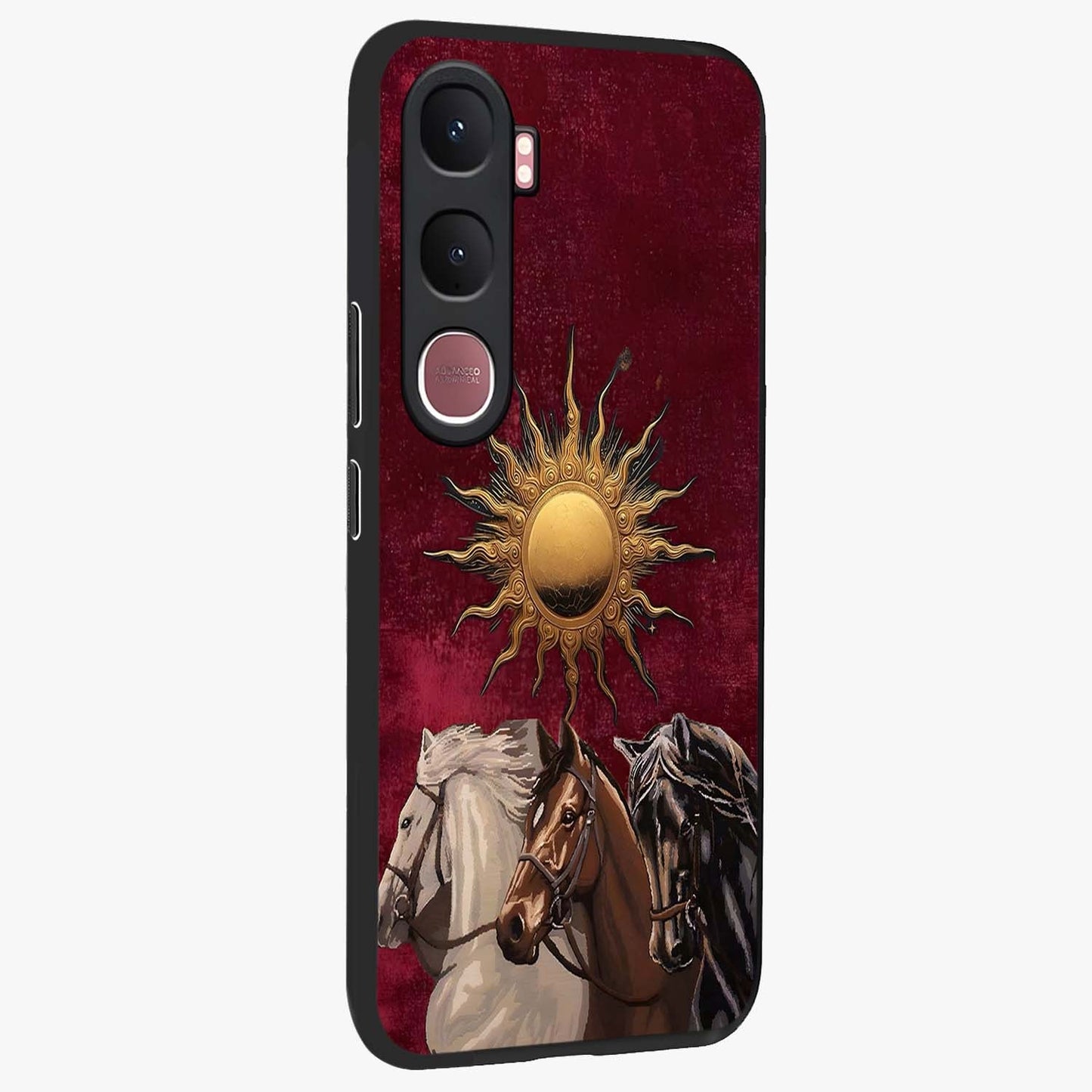 Solar Riders Glass Case upright view showcasing energetic rider artwork with bold adventure theme.