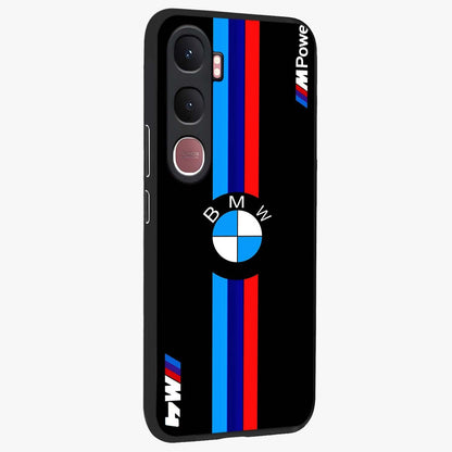Turbo BMW Beast Glass Case upright view showcasing powerful car artwork with modern motorsport theme.