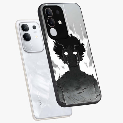 Awakened Inner Rage Glass Case displayed in angled mockup highlighting powerful graphic design and bold artistic theme.