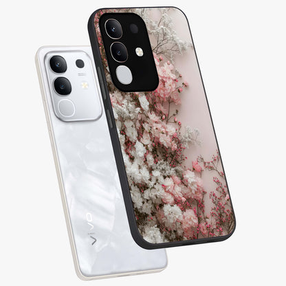 Blush Blossom Cloud Glass Case displayed in angled mockup highlighting soft cloud and blossom design with pastel aesthetic.