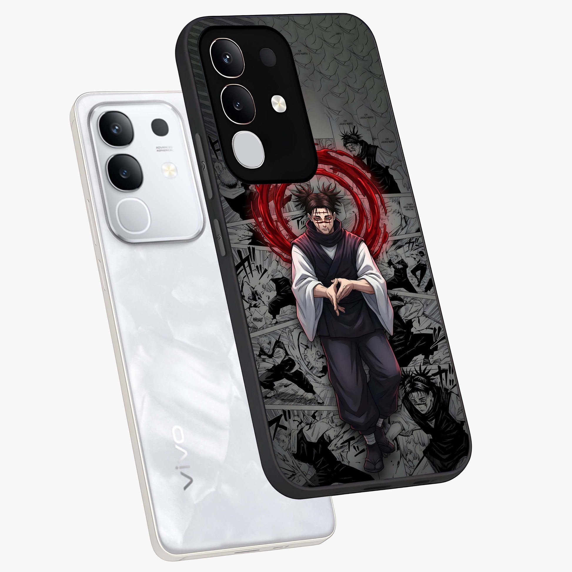 Cursed Ritual Ascension Glass Case displayed in angled mockup highlighting mystical ritual illustration with supernatural aesthetic.