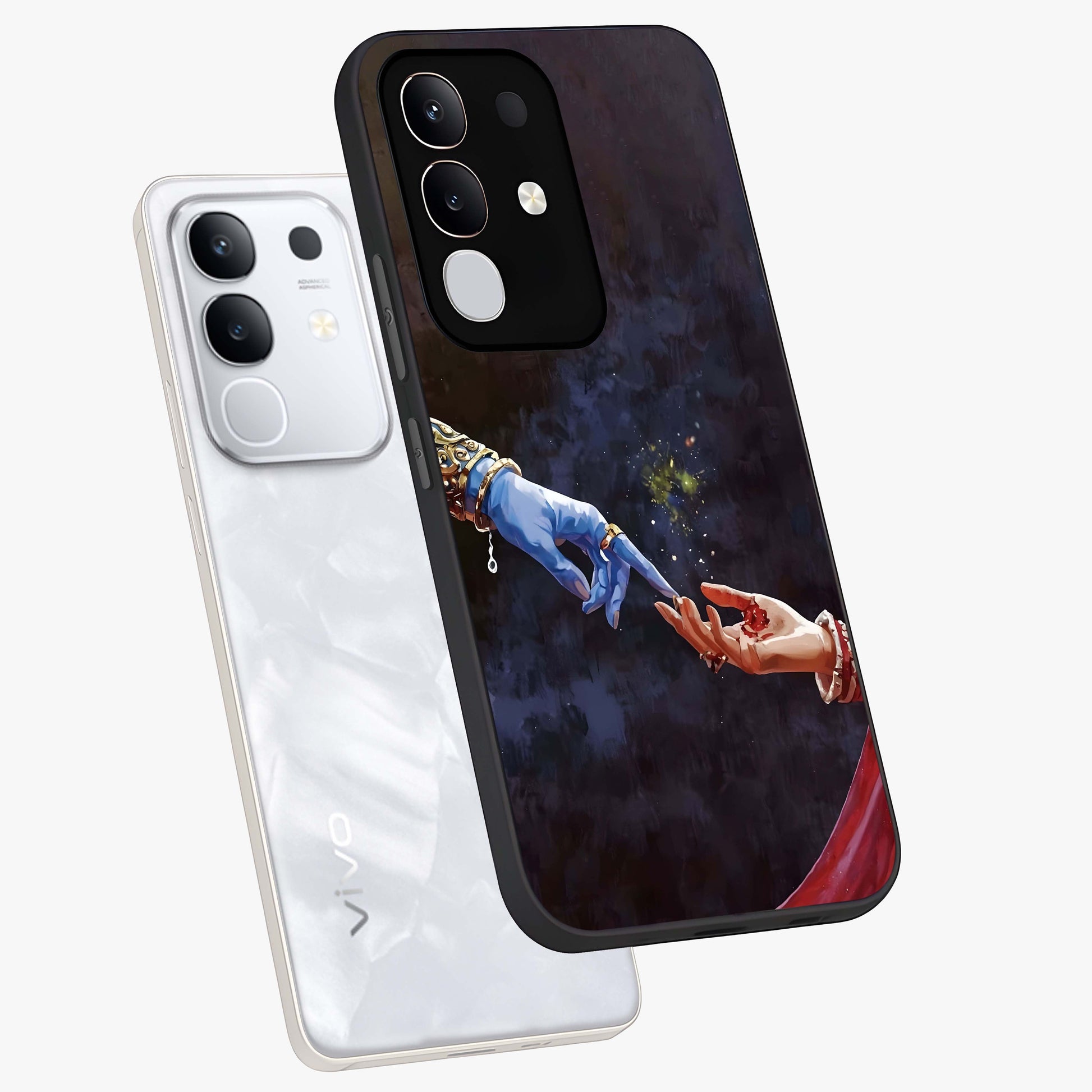Divine Touch Eternal Glass Case displayed in angled mockup highlighting elegant divine inspired design with calm aesthetic style.