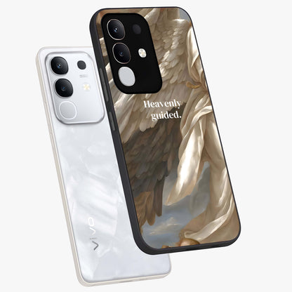 Divine Winged Grace Glass Case displayed in angled mockup highlighting graceful wing design with divine aesthetic style.
