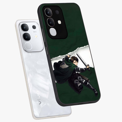 Emerald War Vanguard Glass Case displayed in angled mockup highlighting intense battle inspired design with emerald tone aesthetic.