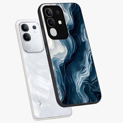 Ethereal Paper Marble Glass Case displayed in angled mockup highlighting elegant marble pattern with modern aesthetic style.