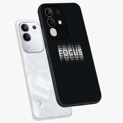 Focus Mode On Glass Case displayed in angled mockup highlighting clean minimal text artwork with modern aesthetic style.
