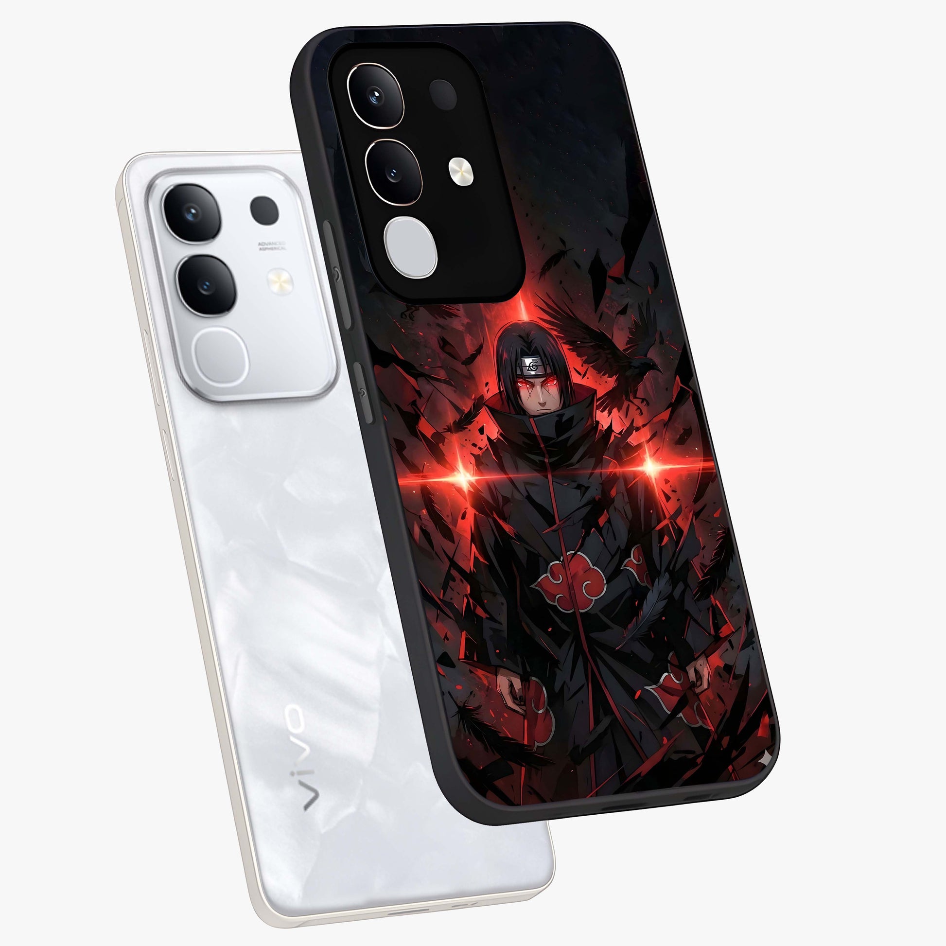 Focused Blade Discipline Glass Case displayed in angled mockup highlighting clean minimal text artwork with modern aesthetic style.