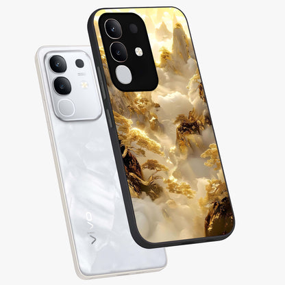 Gates Of Illumination Glass Case displayed in angled mockup highlighting radiant portal inspired design with fantasy aesthetic.