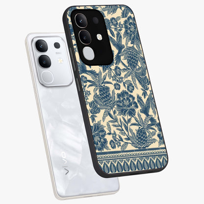 Heirloom Wild Bloom Glass Case displayed in angled mockup highlighting botanical bloom design with classic aesthetic style.