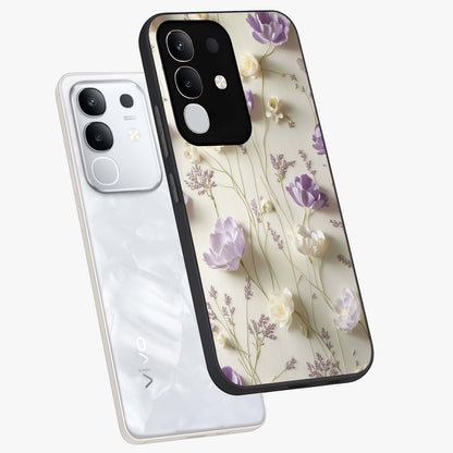Lilac Breeze Harmony Glass Case displayed in angled mockup highlighting calm lilac breeze design with soothing aesthetic style.