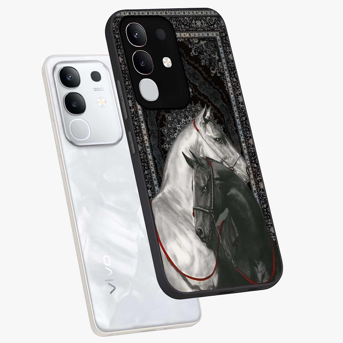 Majestic Ride Legacy Glass Case displayed in angled mockup highlighting sleek vehicle design with bold racing aesthetic.