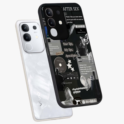 Midnight Love Echo Glass Case displayed in angled mockup highlighting elegant love inspired design with deep aesthetic style.