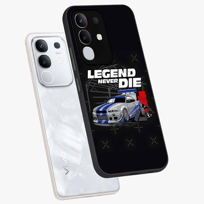 Midnight Racing Legacy Glass Case displayed in angled mockup highlighting dynamic automotive design with bold midnight aesthetic.