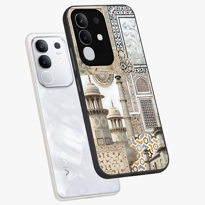 Mughal Marble Legacy Glass Case displayed in angled mockup highlighting elegant heritage marble artwork with royal aesthetic.