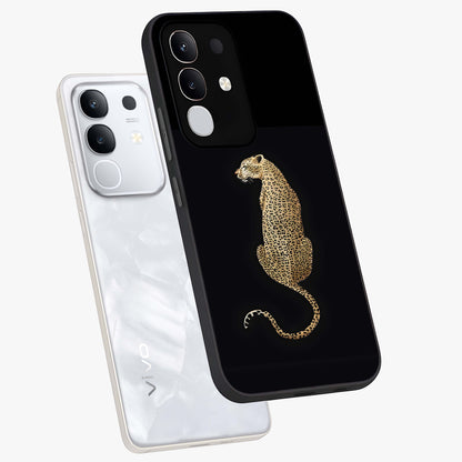 Regal Leopard Glass Case displayed in angled mockup highlighting powerful animal illustration with stylish wild aesthetic.