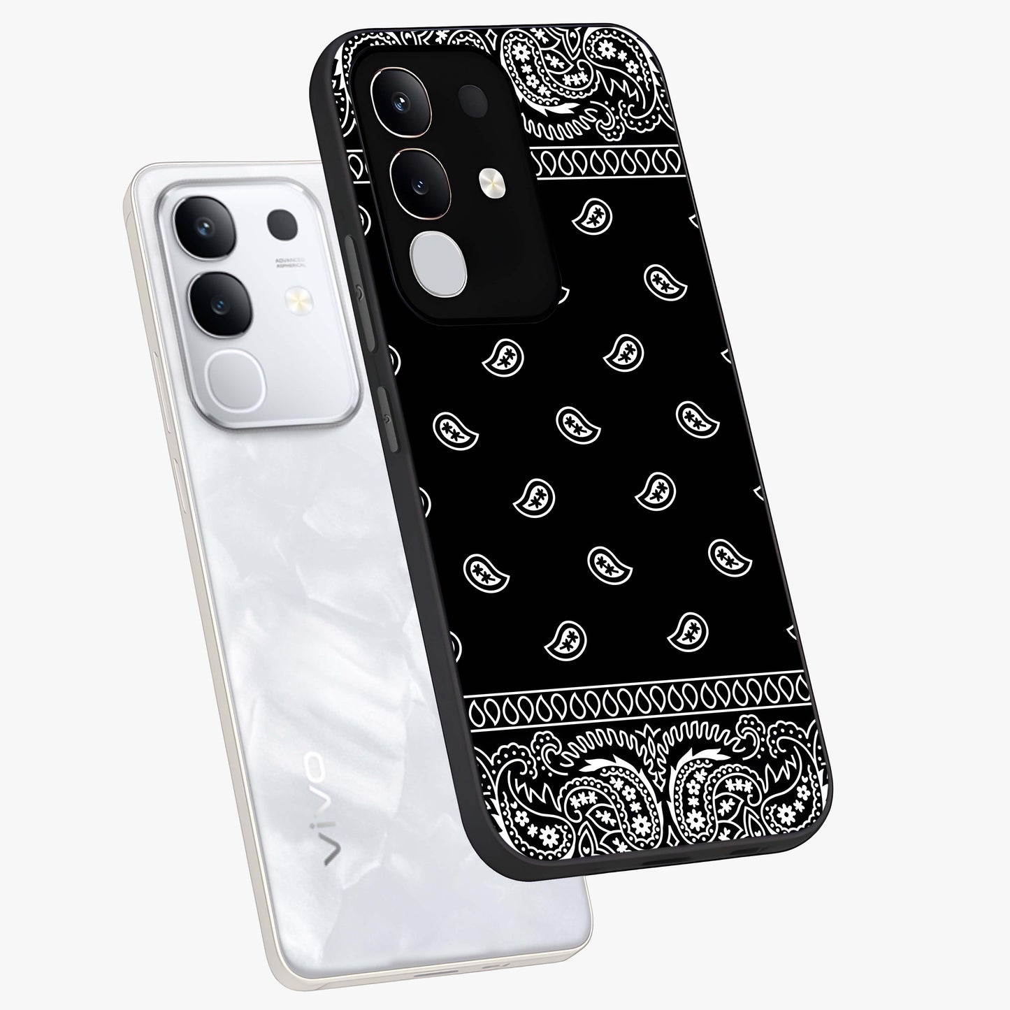 Retro Rebel Threads Glass Case displayed in angled mockup highlighting retro inspired graphic design with rebellious aesthetic.