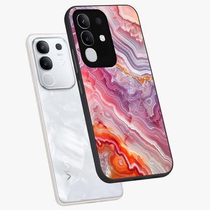 Rose Quartz Marble Glass Case displayed in angled mockup highlighting elegant marble pattern with soft aesthetic style.