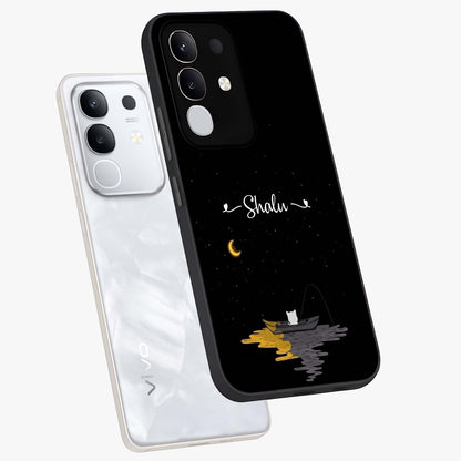 Silent Night Row Glass Case displayed in angled mockup highlighting peaceful evening design with dreamy night aesthetic.